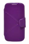 Samsung Galaxy S3 Neo I9301I - Leather Wallet Case Ancus Purple